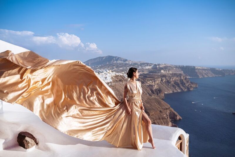 Santorini Flying Dress Photo Experience - The Walk and Photo Locations