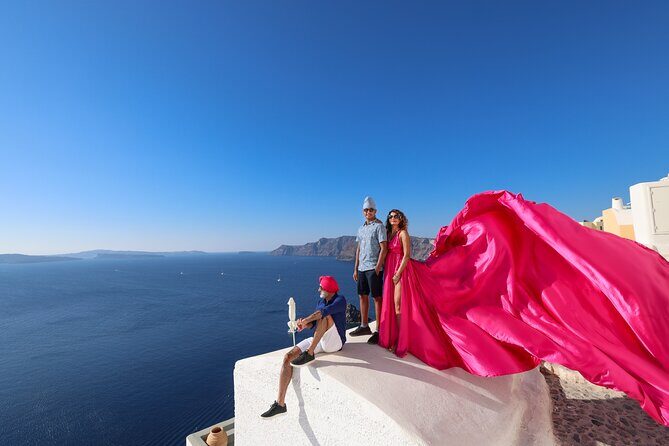 Santorini Flying Dress Photography - The Sum Up