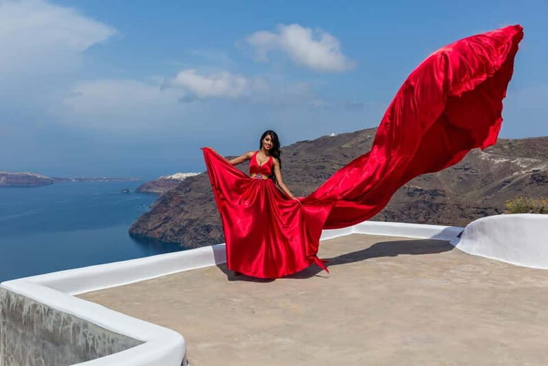 Santorini: Flying Dress Photoshoot - Who Would Love This?