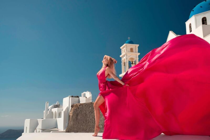 Santorini Flying Dress Photoshoot - An Overview of the Santorini Flying Dress Photoshoot