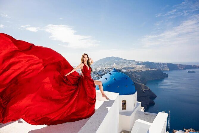 Santorini Flying Dress Photoshoot - Key Points