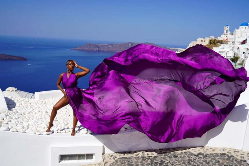 Santorini: Flying Dress Photoshoot Private Entry to Blue Dom - FAQ