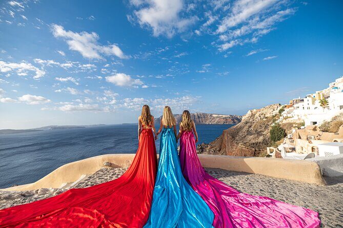 Santorini: Flying Dress Professional Photography *Dress Included* - The Sum Up