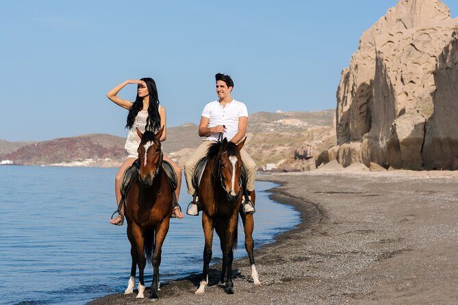 Santorini: Horse riding to the Black Sandy Beach (Eros beach) - FAQs
