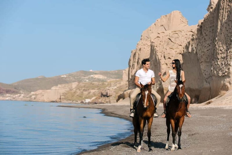 Santorini: Horseback Riding on the Black Sandy Eros Beach - An Extensive Look at the Experience