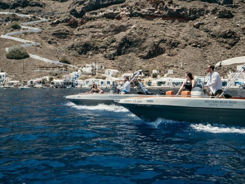 Santorini: License Free, Luxurious Small Boat Rental - An Overview of the Experience