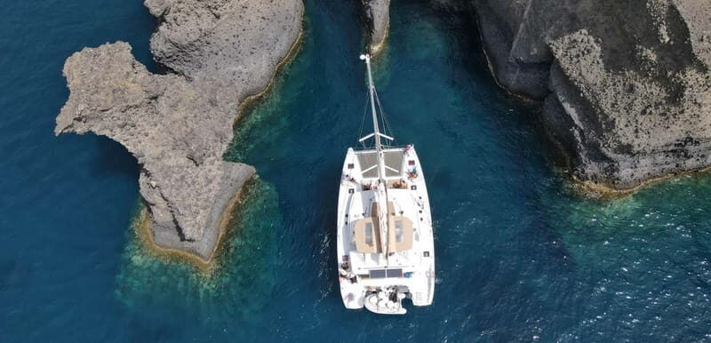 Santorini: Luxury Catamaran Cruise with Lunch, BBQ & Drinks - FAQ