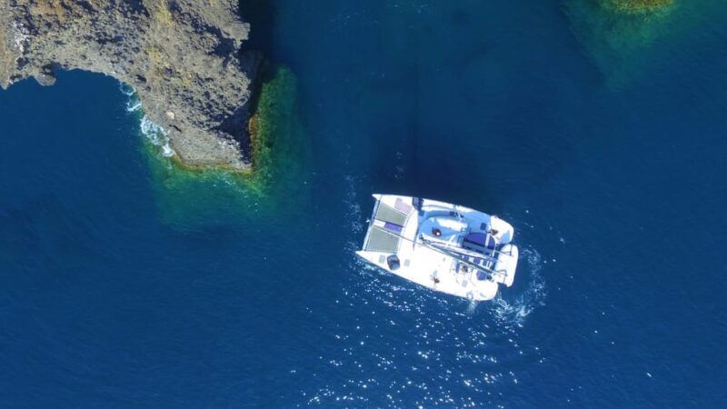 Santorini: Private Catamaran Cruise with Food & Drinks - FAQ