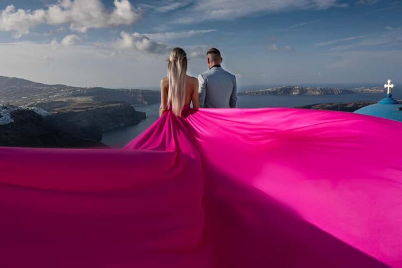 Santorini: Private Flying Dress Photoshoot at Blue Domes - Key Points
