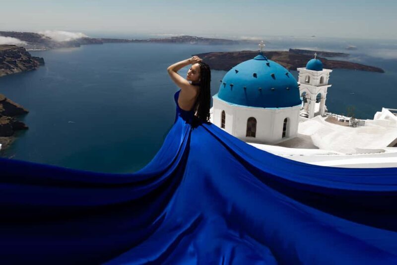 Santorini: Private Flying Dress Photoshoot at Blue Domes - Introduction: An Enchanting Photoshoot in Santorini