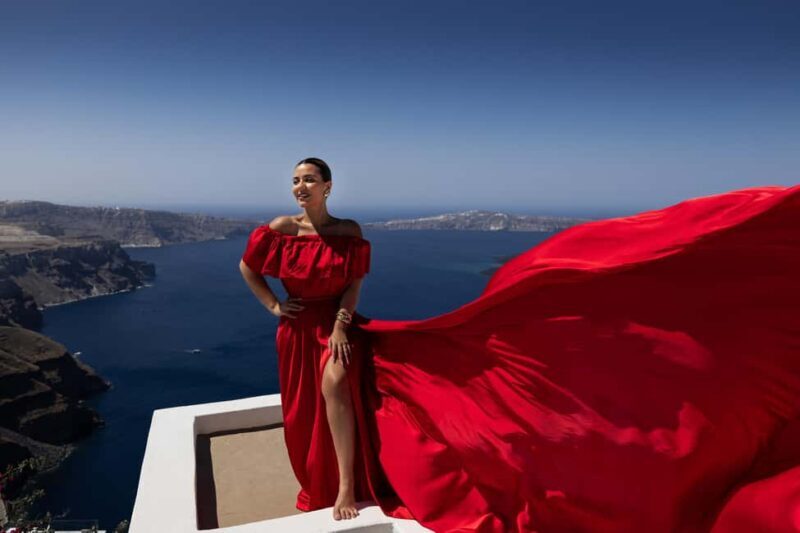 Santorini: Private Flying Dress Photoshoot at Blue Domes - FAQ