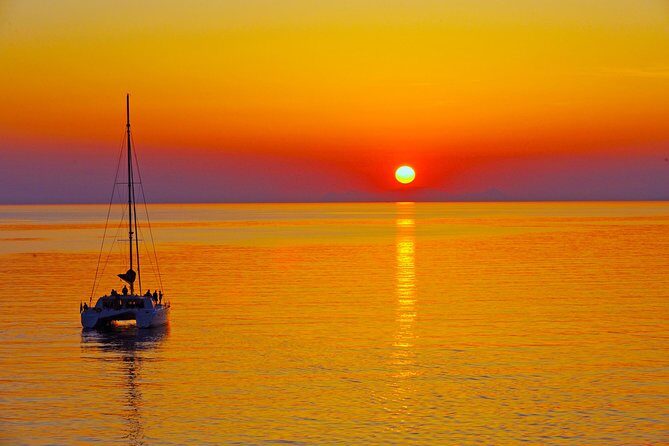 Santorini Sunset Luxury Sailing Catamaran Cruise with BBQ, drinks, transfer - The Complete Experience: What to Expect