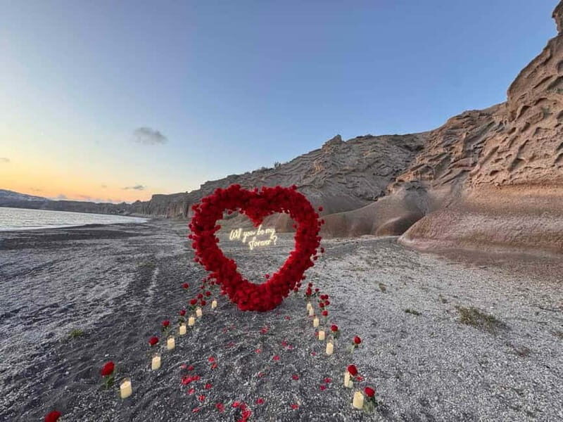 Santorini: Vlychada Beach Wedding Proposal with Heart Arch - Exploring the Experience: Details and What You Can Expect