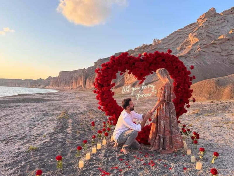 Santorini: Vlychada Beach Wedding Proposal with Heart Arch - Is It Worth It?