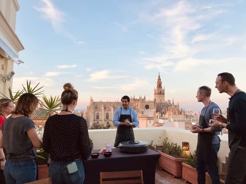 Seville: Private Paella Cooking Class with Cathedral Views - Key Points