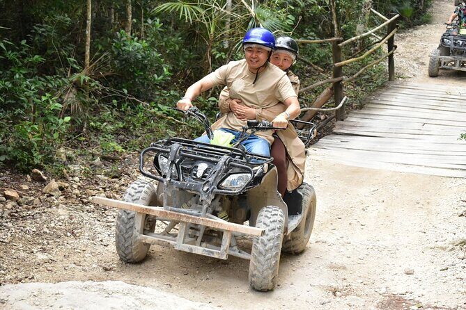 Shared ATV Tour Ziplines and Cenote with Lunch - Key Points