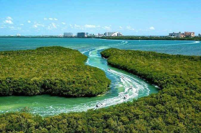 Shared Jungle Speed Boat Tour in Cancun - Snorkeling in the Caribbean