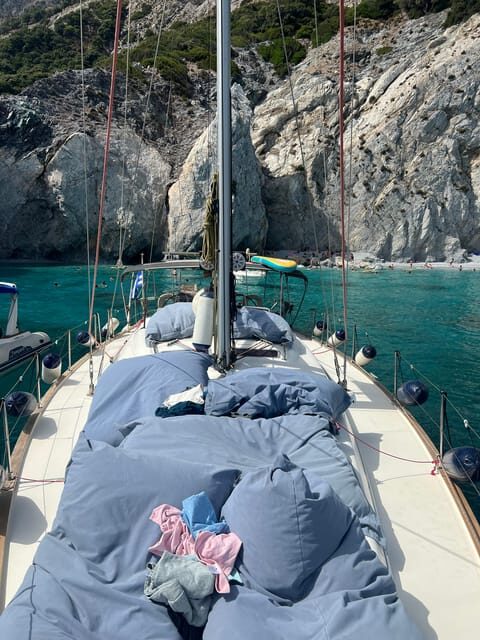 Skiathos: day sailing trip with swim stops and lunch - FAQ