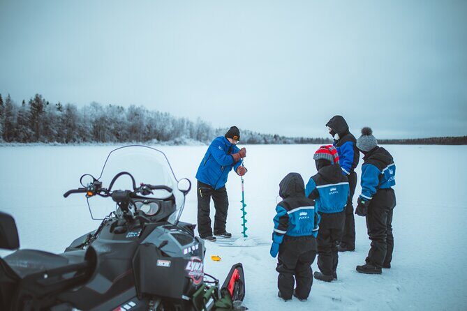 Snowmobiling and ice fishing in Apukka Resort, Rovaniemi - Key Points