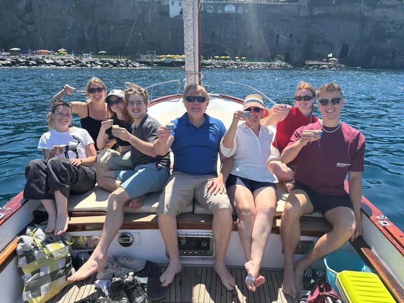 Sorrento: Boat Coastal Cruise with Swim and Limoncello - The Experience in Detail