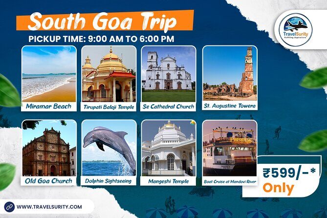 South Goa Sightseeing Full Day Tour ( 09 am - 06 pm ) - Transportation and Timing