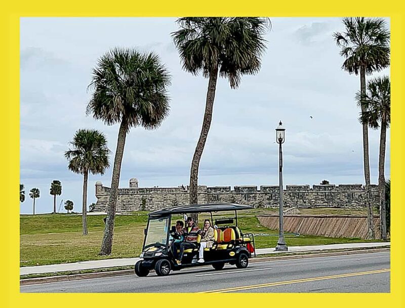 St.Augustine History Tour on Premium Golf Cart with PiCk Up - Key Points