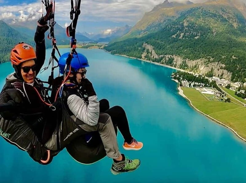 St. Moritz: Engadin paragliding with great extras - The Ascent and Short Hike