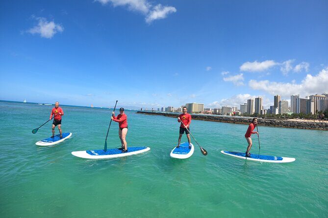 Stand Up Paddle Open Group Lesson with Waikiki Courtesy Shuttle - The Sum Up
