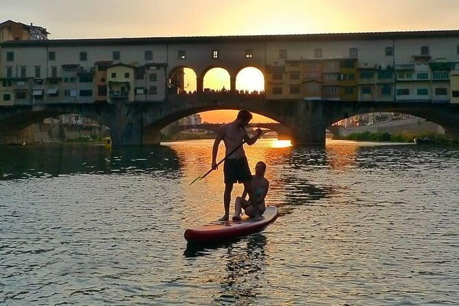 SUP at Ponte Vecchio with a Floating Drink - Florence Paddleboarding - Paddleboarding Along Florence’s Arno River: A Unique Perspective on the City