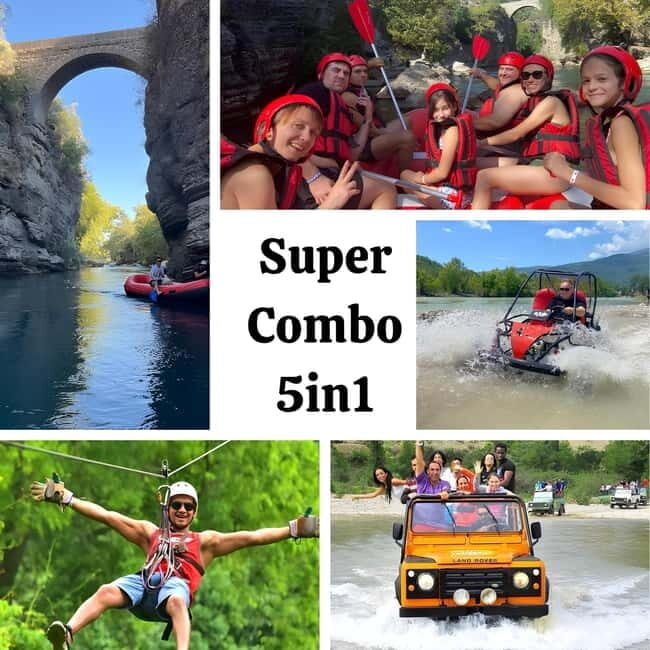 Super Combo 5in1 Jeep, Rafting, Buggy, Zipline and Canyon - Key Points