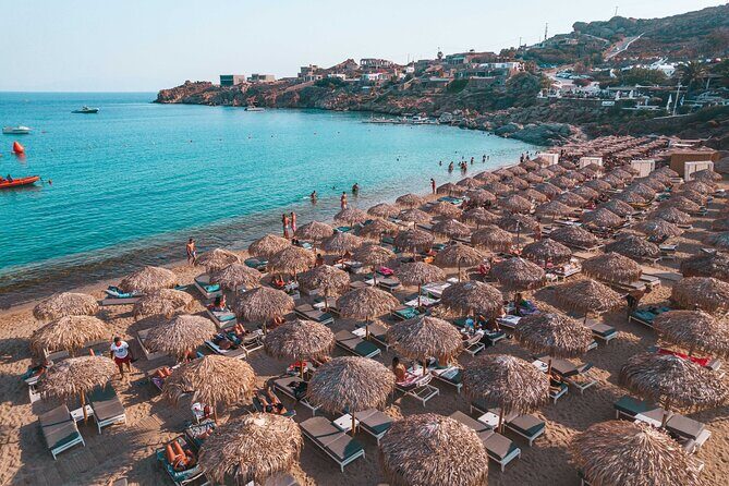 Super Paradise Beach Mykonos Seaside Sunbed (5th & 6th row) - The Sum Up