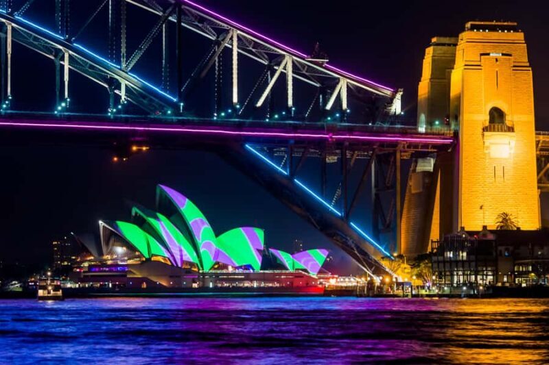 Sydney: Bring Your Own Drinks Vivid Harbour Cruise - An Easy Start in a Prime Location