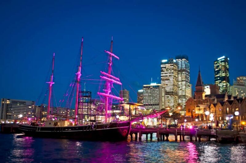 Sydney Harbour: Tall Ship Vivid Dinner Cruise - Key Points