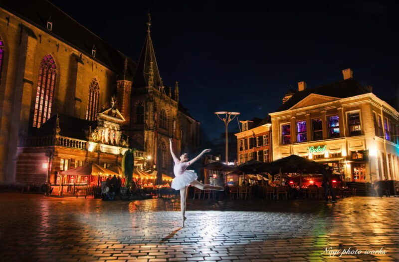 Take photographs of advertising posters with family photos - An Artistic Journey Through North Holland’s Streets