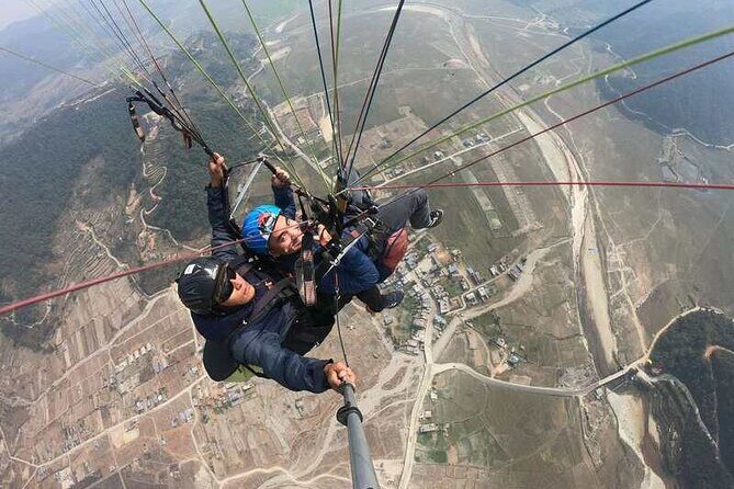 Tandem Paragliding in Pokhara - The Takeoff: A Gentle Lift Into the Sky
