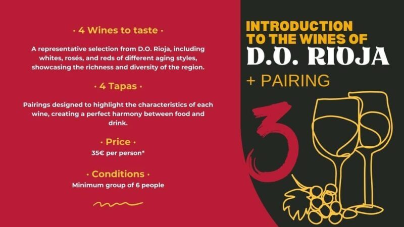 Tasting: "Introduction to Wines of D.O. Rioja" + Pairing - Key Points