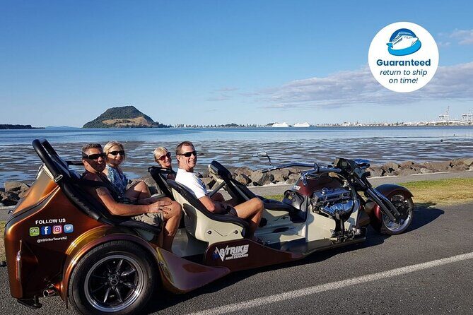 TAURANGA SHORE EXCURSION: V8 TRIKE - 1.5 hour City Sites - Key Points: