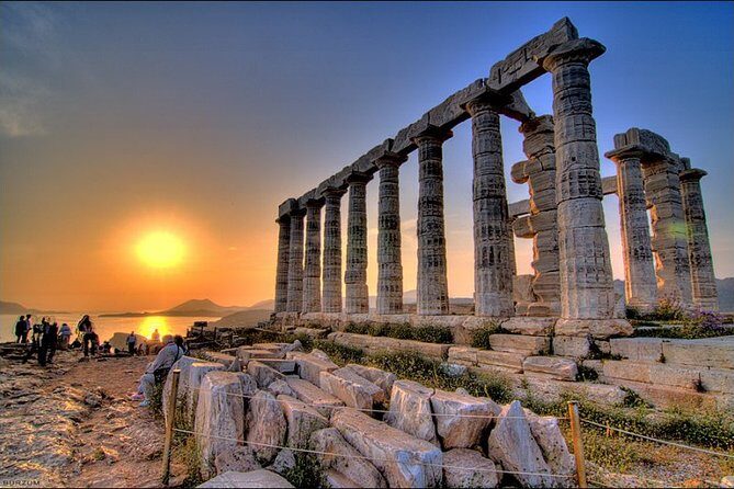 Temple of Poseidon sunset @ Cape Sounio (And dinner time) - Key Points
