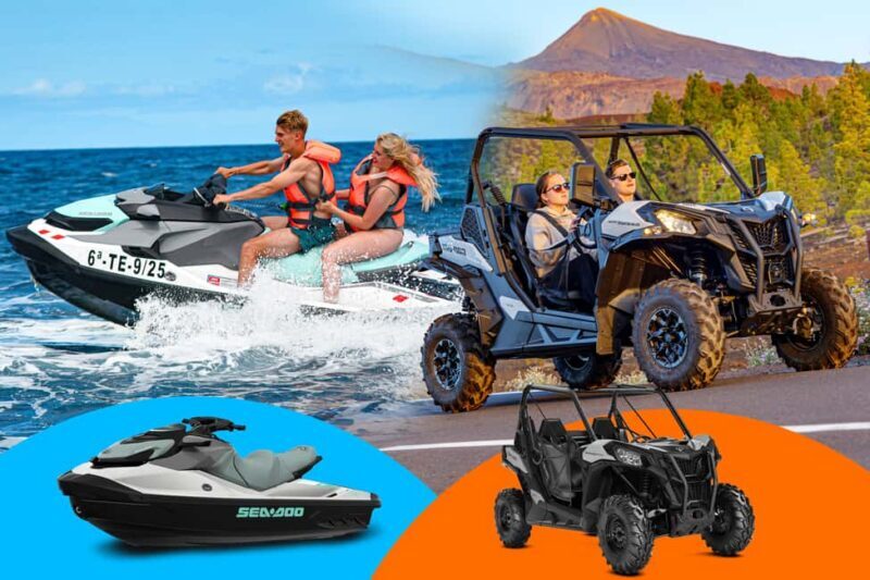 Tenerife: Water Jet Ski/Teide Mountain Buggy Adventure Combo - Key Points