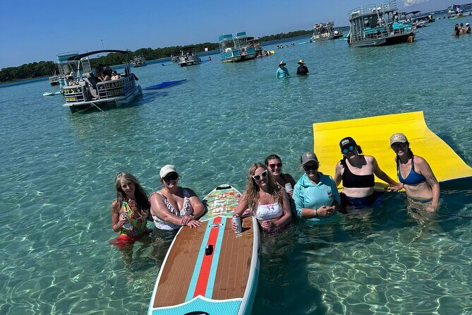 Three Slide Crab Island Party with Paddleboard Lily Pad Cooler - The Sum Up