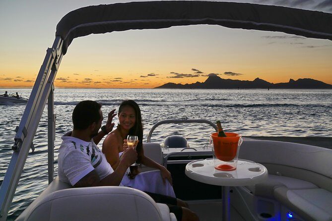 Toa Boat Bora Bora Private Sunset On Majestic Pontoon Boat - Setting the Scene for Your Bora Bora Sunset Cruise
