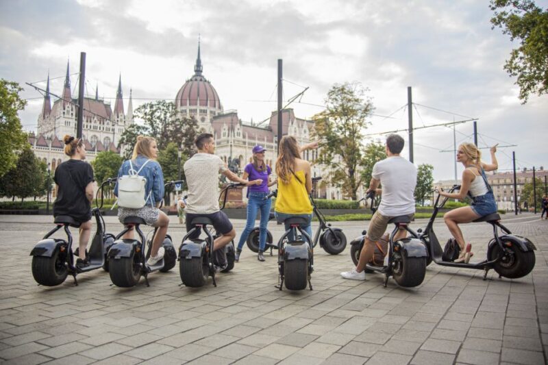 Top sights of Pest downtown on e-scooters incl. Parliament - Key Points