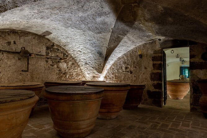 Tour of 900year old secret cellars + tasting of 3 wines and bread with EVO oil - The Price and Value