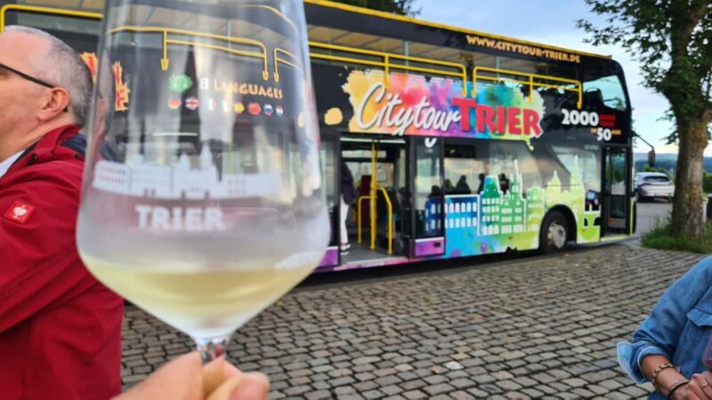 Trier: Wine and Food Tour  Round trip with wine tasting on a double-decker bus - Key Points