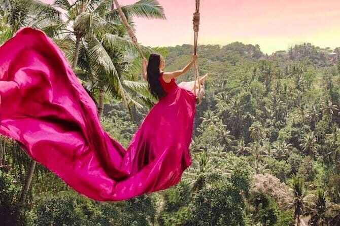 Ubud Jungle Swing and Water Rafting with Lunch Transport - Key Points