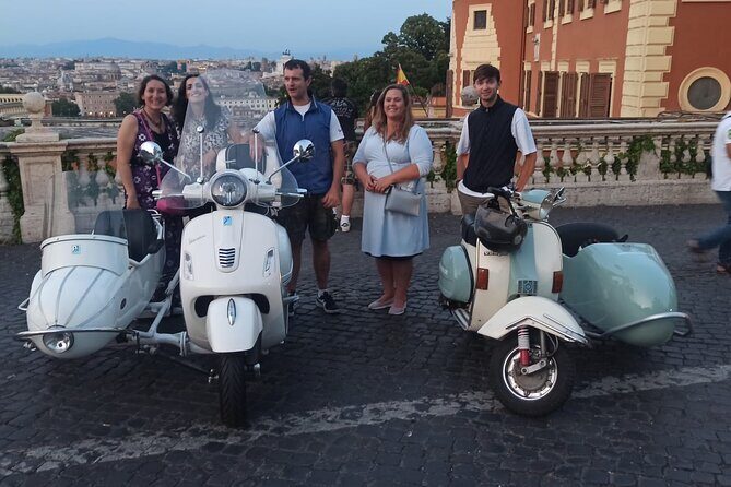 Vespa Sidecar Tour at Day/Night with Pickup - The Grand Finale: Janiculum Hill