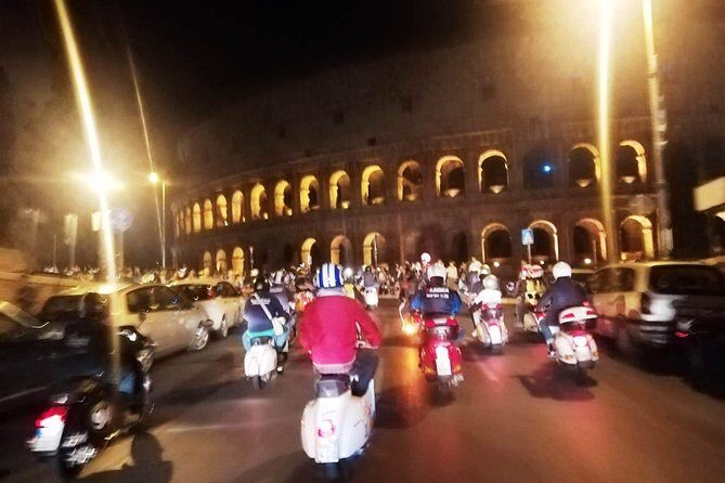 Vespa Tour with driver Rome By Night 3 hours - The Itinerary Breakdown