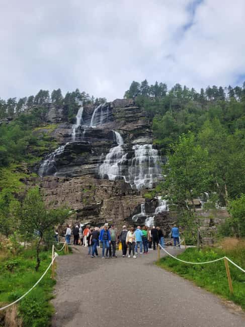 Voss: Tvindefossen Waterfalls Gudvangen & Flam Tour - Key Points