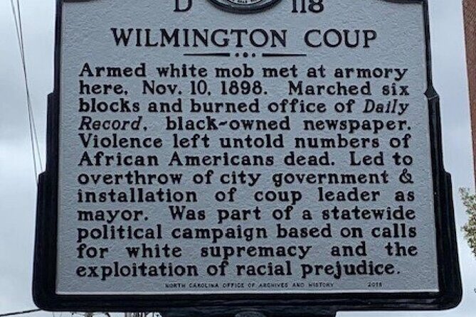 Wilmington Coup and Massacre Historic Tour - Detailed Breakdown of the Itinerary