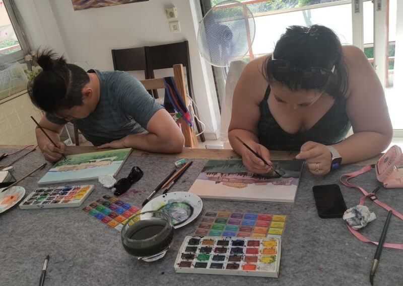 workshop for painting acropolis/landscape with local artist - Key Points